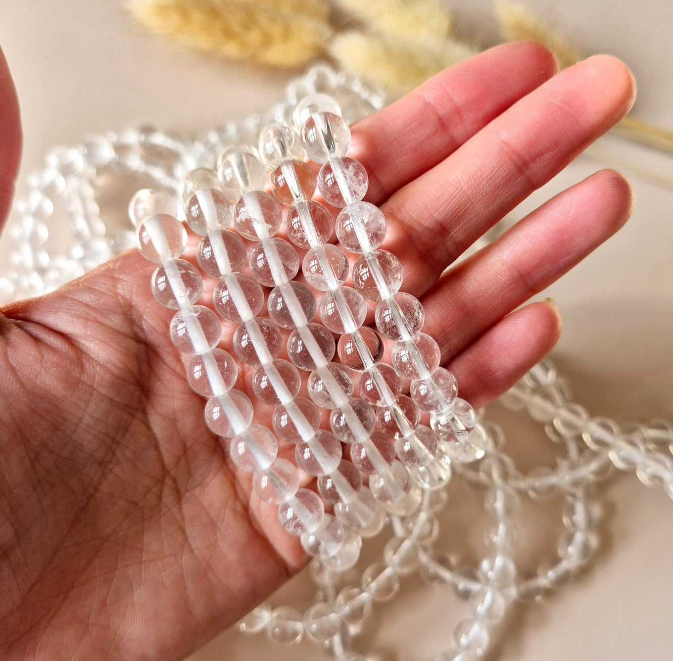 Edelsteenarmband Clear Quartz (Bergkristal) – 8mm Kralen