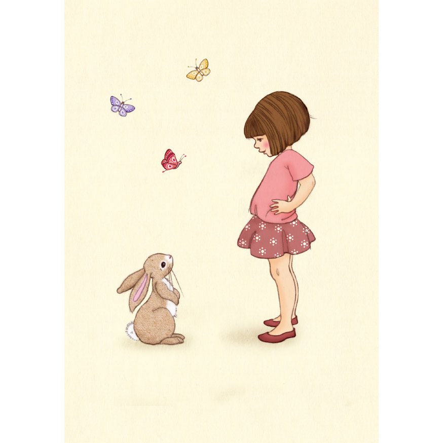 Ansichtkaart Belle, Boo and the Butterflies