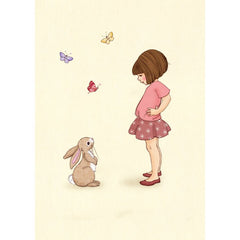Ansichtkaart Belle, Boo and the Butterflies