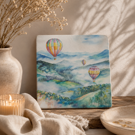 Hot Air Balloons – natuurstenen decoratieve tegel