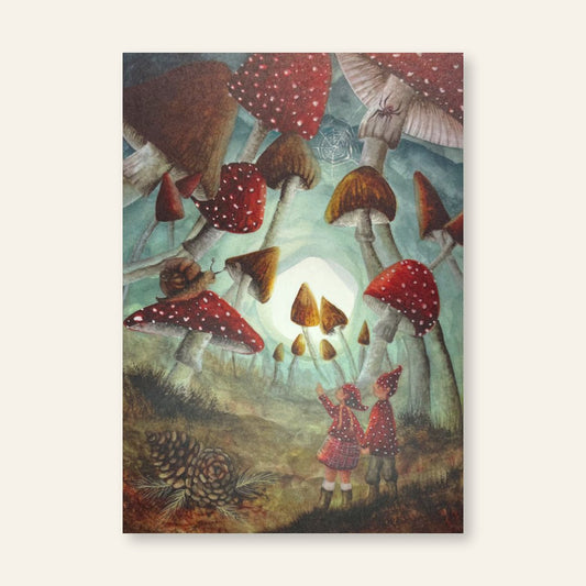 Ansichtkaart red hat wonderland