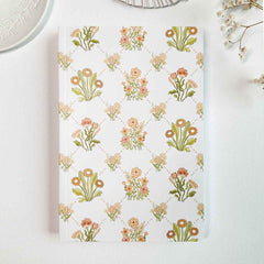 Dot Grid Notitieboek met Bloemen Softcover + Stickervel