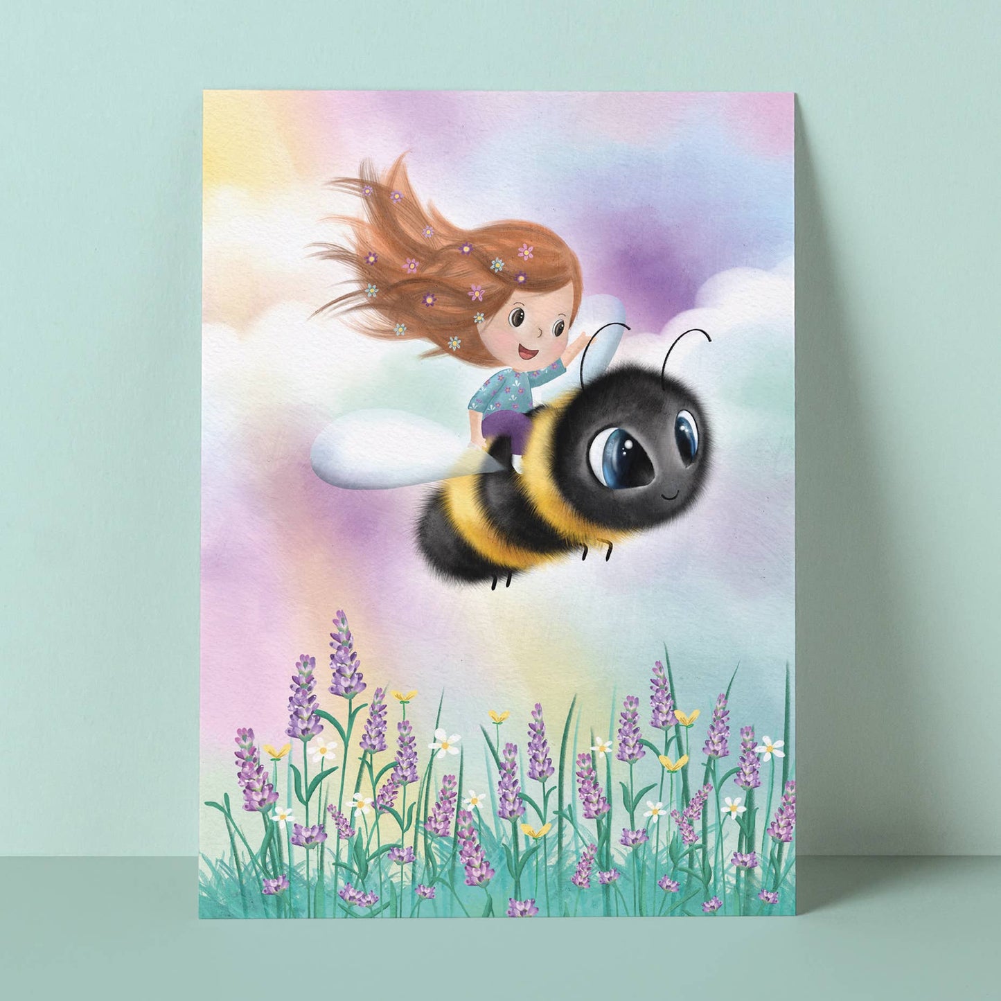 Ansichtkaart  Op reis met hommel