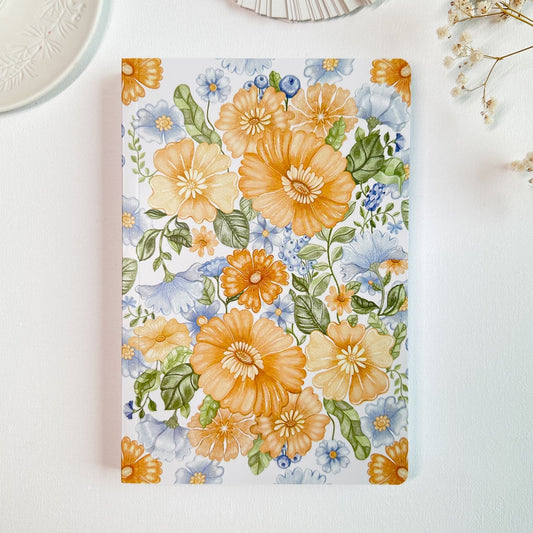 Dot Grid Notitieboek – Lichte Botanische Kaft + Stickervel