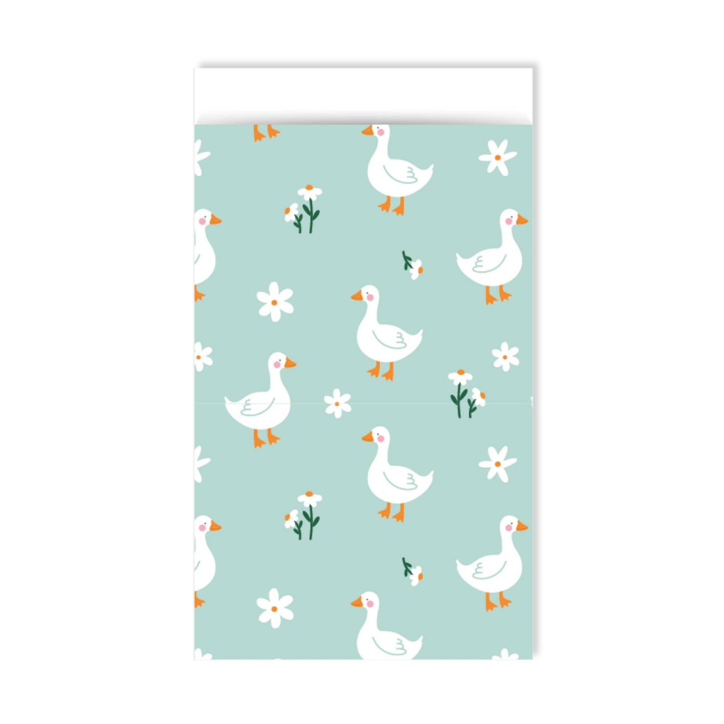Cadeauzakje gansje + sluitsticker