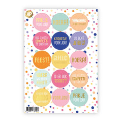 Stickervel confetti feest